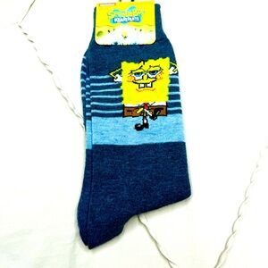NWT SpongeBob Square Pants Crew Socks Nickelodeon